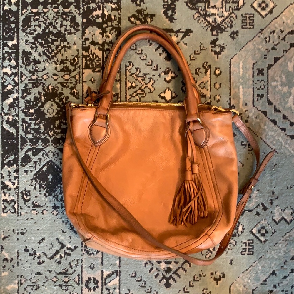 J Crew Large Tan Satchel